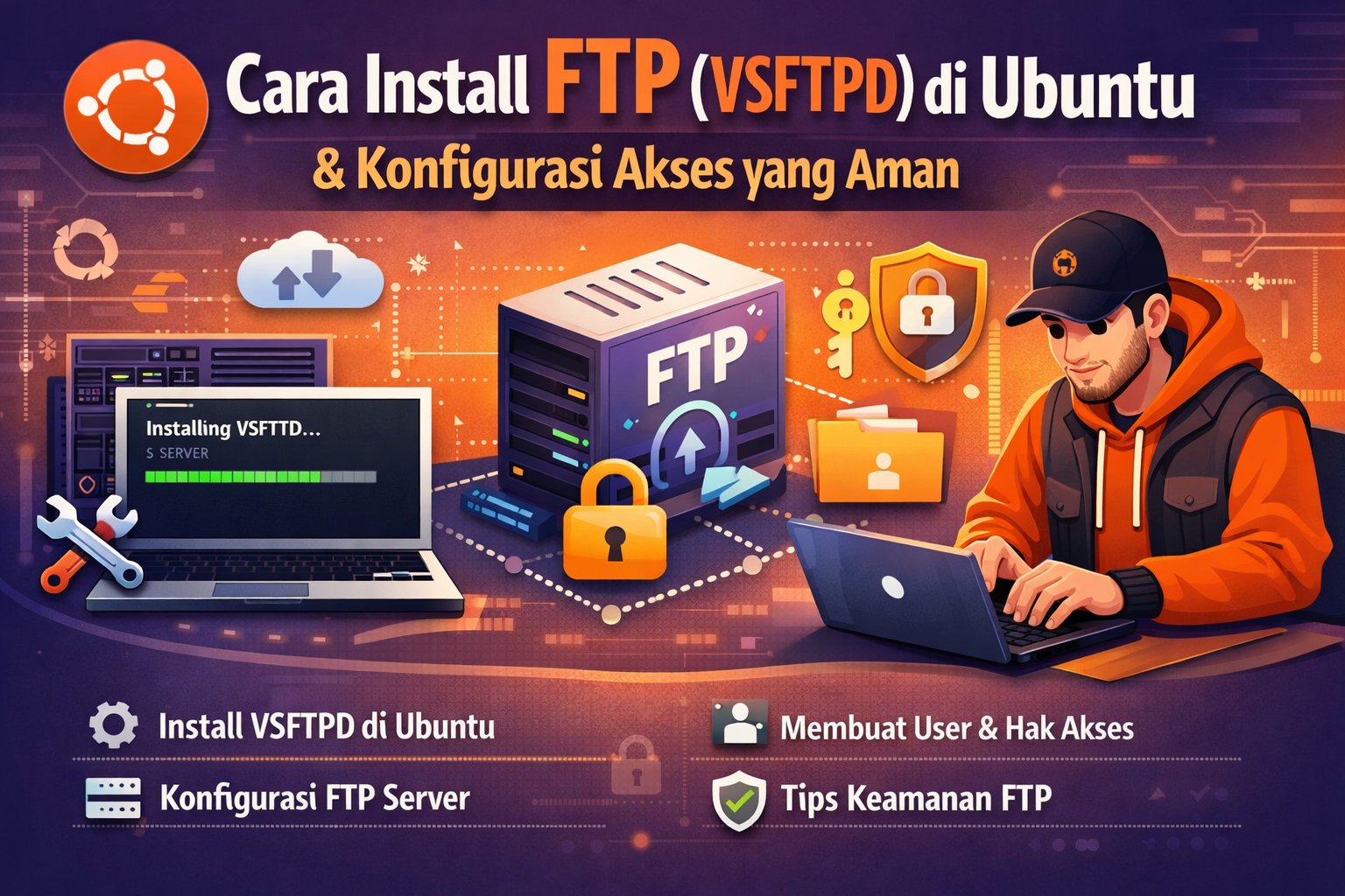 Cara Install FTP (VSFTPD) di Ubuntu dan Konfigurasi Akses yang Aman